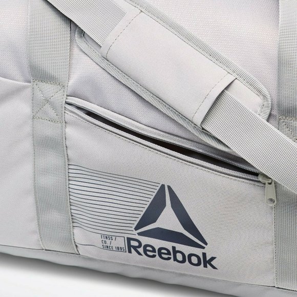 Reebok Foundation Grip Duffel Bag Medium Gray EH5558 New - Picture 3 of 7
